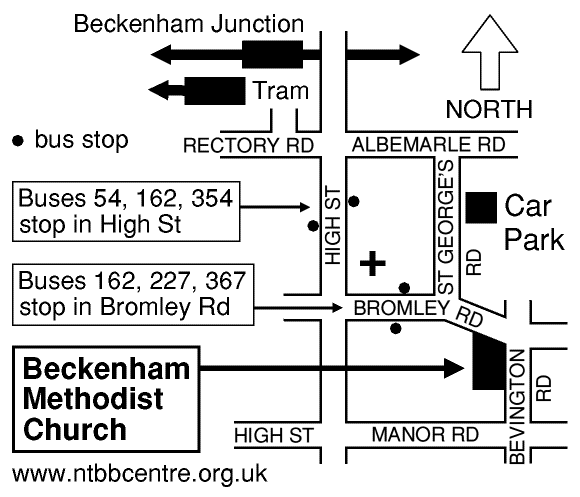 Beckenham map